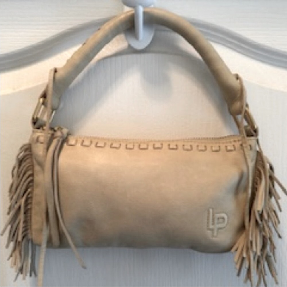 Linea Pelle baguette fringe shoulder bag